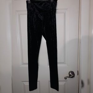 High-Waisted Velour Yoga Leggings